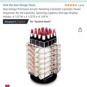 Acrylic lipstick tower organizer